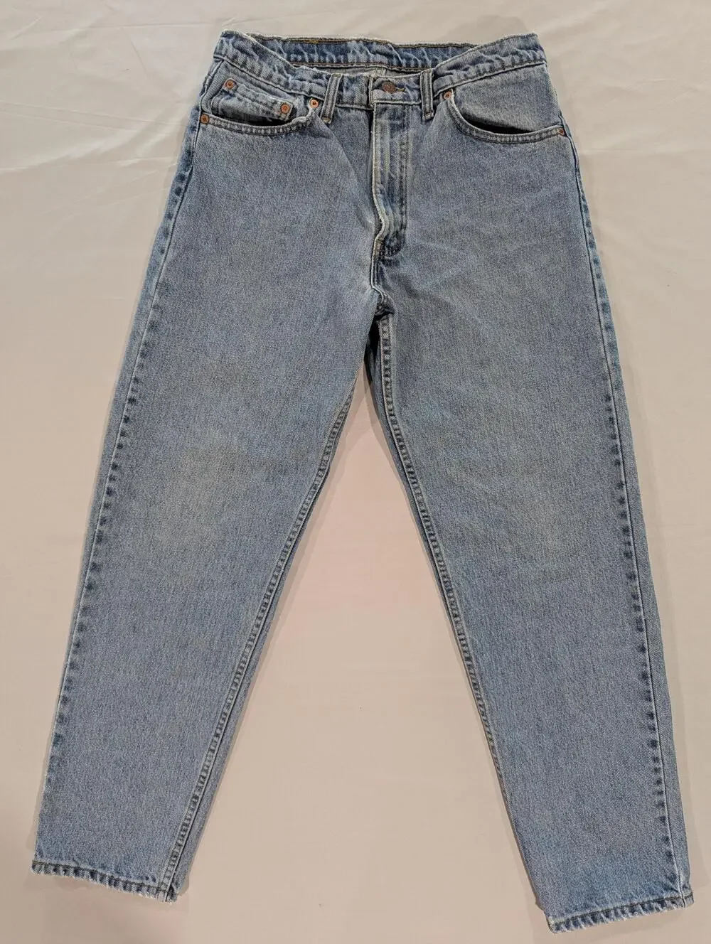 Levi's 550 Jeans Mens 34x30 Blue Light Wash Relaxed Fit Tapered Denim Red Tab